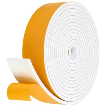 Imagem de Amzjjle 16 Pés Vedação de Vedação Contra Intempéries(2"x1/4") para Janela de Porta, Fita de Espuma de Alta Densidade, Isolamento Acústico, Tira de Isolamento, Seladores de Porta pa (2 Polegadas X 1/4