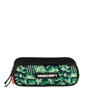 Imagem de Estojo 2 Compartimentos Minecraft Camoterra - Colorido - Sestini