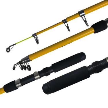 Imagem de Vara Telescópica Molinete JP Pampoo - Amarelo - 1,65m - Jaú Pesca