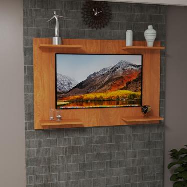 Imagem de Painel TV até 50 Pol Home Amanda MDF Cor Cerejeira Moderno