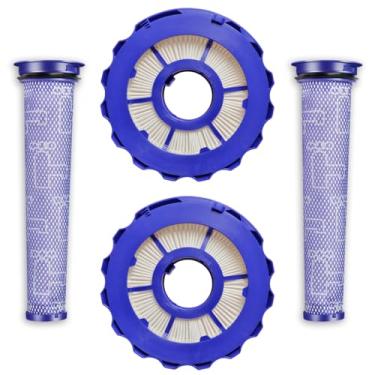 Imagem de DC40 HEPA 2 filtros pós-motor e 2 filtros pré-motor de substituição compatíveis com Dyson DC40, Dyson Animal, vários pisos, origem, aspiradores de limpeza total. Peça compatível # 923587-02 e 922676