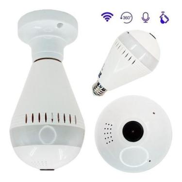 Imagem de Lampada Espiã Com Camera E Luz De Led Wifi HD - Shopmix