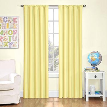 Imagem de Cortina de janela blackout térmica de microfibra para quarto ou berçário (1 painel)