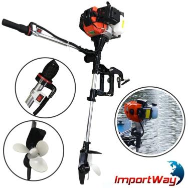 Imagem de Motor de Popa Nautico com Rabeta Importway IWMPG2T52 52cc 2,5HP P/ Lanchas, Botes e Barcos Pequenos