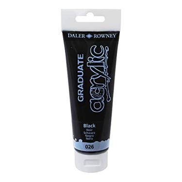 Imagem de DALER ROWNEY Graduate Acrylic, Tinta Acrilica em Bisnaga de 120ml, Cor Preto (026)