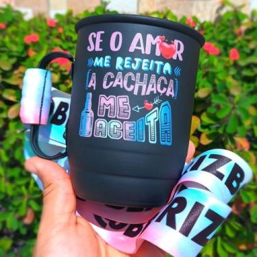 Imagem de Caneca com tirante personalizado - Aluminio - Festeiros, 400ml