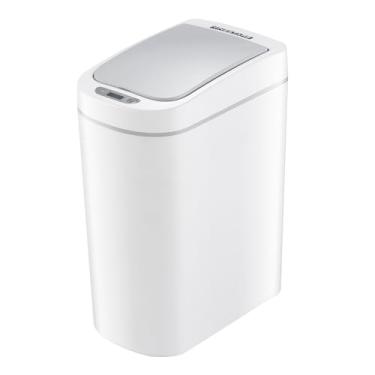 Imagem de Lixeira automática para banheiro NINESTARS AMZ-7-2, 7 litros, branco