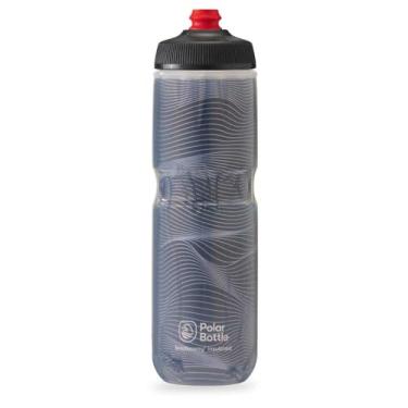 Imagem de Polar Bottle Garrafa de água térmica Breakaway para bicicleta - livre de BPA, garrafa de compressão para ciclismo e esportes (malha de jérsei - carvão, 680 g)