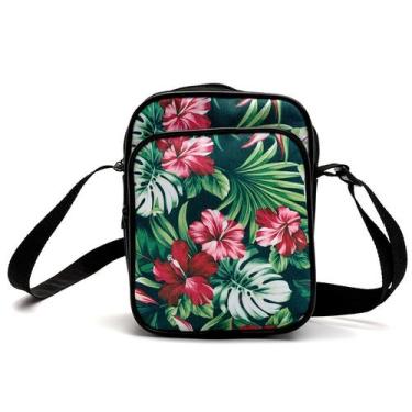Imagem de Shoulder Bag Estampa Flores Pequena Necessaire Bolsa Transversal - Pau