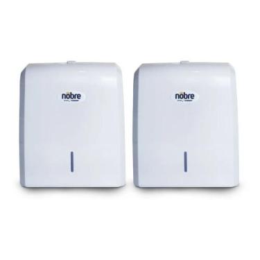 Imagem de 2 Dispenser Suporte Papel Toalha Interfolha 2-3 Dobras Nobre