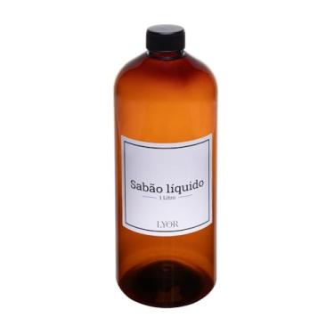 Imagem de LYOR - Porta Sabão Líquido de Plástico com Tampa Vintage 1L