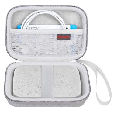 Imagem de Elonbo Estojo De Transporte Para Impressora Fotográfica Colorida Instantânea Portátil Hp Sprocket 2X3, Suporte Organizador Viagem Impressora, Bolso Extra Malha Cabo Papel, Cinza