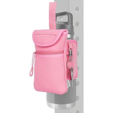 Imagem de Linkidea Bolsa Magnética Para Garrafa De Água Compatível Com Yeti Rambler 18 Oz/20 Oz/24 Oz/32 Oz, Boca Larga, Academia, Rosa