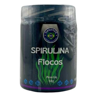 Imagem de Ração Para Peixes Spirulina Flocos 50g Maramar