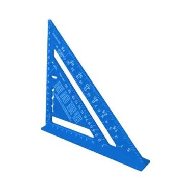 Imagem de Régua Triangular Transferidora De 7 Polegadas Em Liga Metálica Para Ca