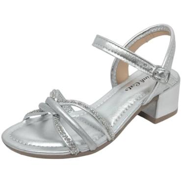 Imagem de Sandália Infantil Menina Salto Festa com Brilho Pink Cats