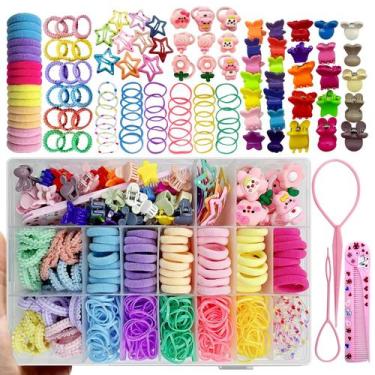 Imagem de Conjunto de acessórios de cabelo CNWHMY Colorful Rubber Hair Ties
