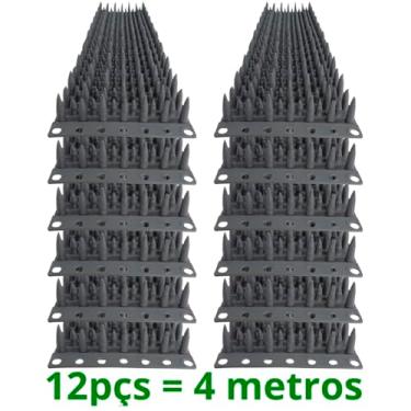 Imagem de Espícula Cinza Escuro Espanta Pombos Gatos Espinhos Muro Ar (Cinza Escuro 12)