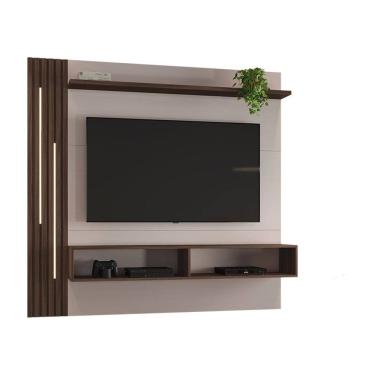 Imagem de Painel para TV até 65 Polegadas Agrado JCM Móveis Off/Café Soft