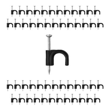 Imagem de Fixador De Fios E Cabos Paralelos Coaxial Preto 10mm Pacote Com 50un