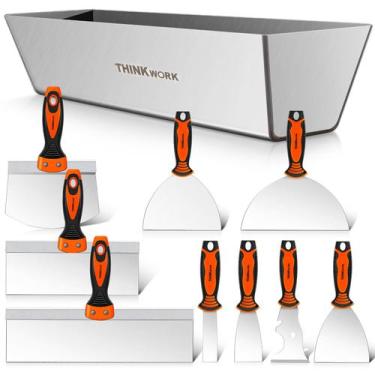 Imagem de Conjunto de facas para drywall THINKWORK, 10 unidades de espátula de a