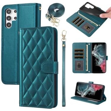 Imagem de Furiet Capa carteira para Samsung Galaxy S23 Ultra 5G com alça de ombro, vários compartimentos para cartões, capa de telefone com suporte de couro PU para S23Ultra 23S S 23 23Ultra 6,8 polegadas