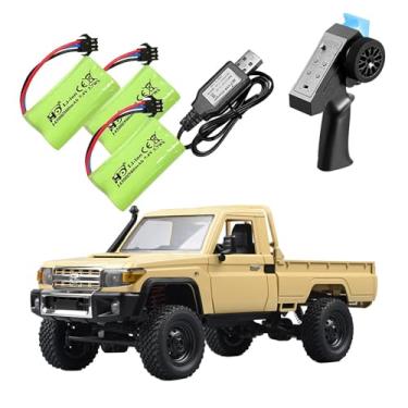 Imagem de Garende 1:12 RC Crawler Car Mini RC Rock Crawler Hobby Grade Simulado Escalada Carro Pickup Trucks para Estrada de Pedra Lama Pastagens Grama, 3 bateria