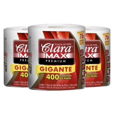 Imagem de 5 Pacotes de Toalha De Papel ClaraMax Premium C/400 Folhas