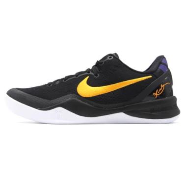 Imagem de Tênis de basquete Kobe VIII Protro (HF9550-001, preto/branco/roxo quadrado/ouro universitário), Preto/Branco/Roxo Court/Ouro Universitário, 43