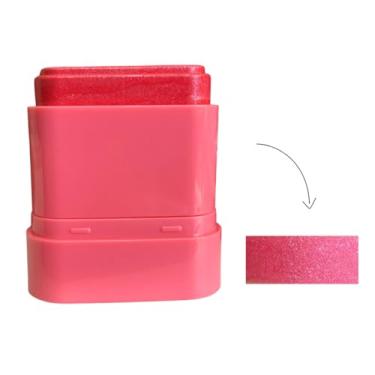 Imagem de Blush Stick Formato Coração ou Tradicional Alta Pigmentação e Acabamento Iluminado (Bastão Lua e Neve 02)