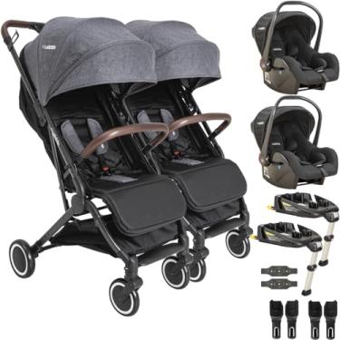 Imagem de Carrinho Gemeos 2 Bebe Conforto 2 ISOFIX Kiddo Sprint Grafite