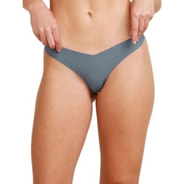 Imagem de Calcinha Fio Dental Hope Sem Costura Invisível Poliamida, Azul grafite
