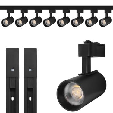 Imagem de Kit Trilho Eletrificado 2m Preto + 8 Spots Led 50w (Branco Neutro)