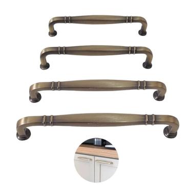 Imagem de Puxador Alça Grenade Ouro Velho Escovado Torralba 64mm 4 Unidades