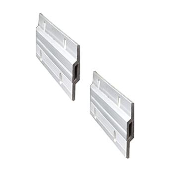 Imagem de Kit de ferragens de gancho francês de 10 cm, clipes de alumínio Z para fotos e espelhos, suporte de gancho para montagem na parede, moldura de foto, 100 mm, 2 pares com parafusos e âncoras)