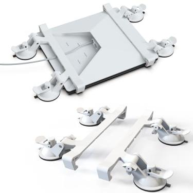 Imagem de VMEILife Mini suporte Starlink, mini ventosa Starlink para janelas de carros e tetos solares, mini acessórios Starlink, ventosas potentes para trailers, barcos, aviões e viagens rodoviárias (branco