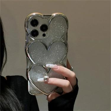 Imagem de Capa de telefone Love Heart para iPhone 16 Pro 15 14 13 12 Pro Max 11 Fashion Cute Soft Shell Transparente Case,01,Para iPhone 13ProMax