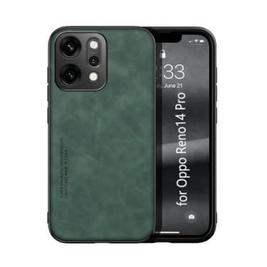 Imagem de Kepuch Silklike Capa para Oppo Reno 14 Pro - Case Placa de Metal Embutida - Verde