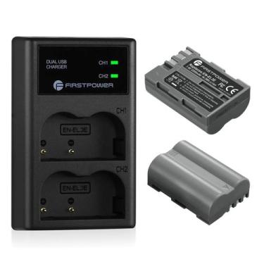 Imagem de Bateria FirstPower EN-EL3E 2200mAh x2 com carregador duplo Nikon