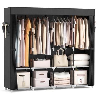 Imagem de Armário portátil VTRIN para pendurar roupas com capa de 170 cm de larg