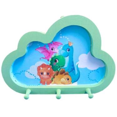 Imagem de Cabideiro Infantil Nuvem Dino Baby Juntos - Senior, Verde
