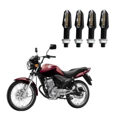 Imagem de KIT 4 Setas Esportiva Pisca de Led Modelo P29 Para Moto Honda CG 150 F