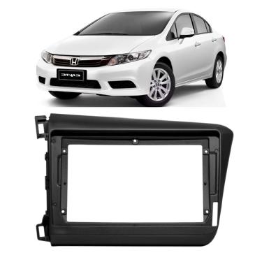 Imagem de Moldura Painel Central 9 Polegadas Civic 2012 à 2016 Preta Novum Expex Epx9ho018 Som