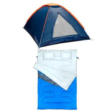 Imagem de Barraca Camping Panda 2 Pessoas 600mm Coluna Dágua + Saco Dormir Casal