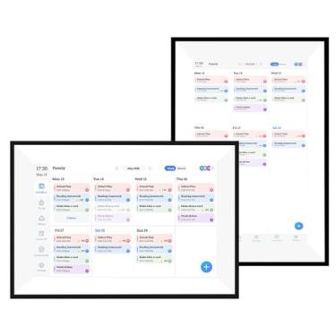 Imagem de Yunir Calendário Digital Wi -Fi, 10.1in HD Touchscreen Planner, Calendário de Parede Eletrônico Com Gráfico de Tarefas e Plano de Refeições para Casa