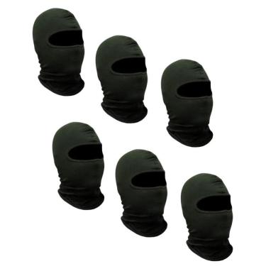 Imagem de Touca Capuz Ninja Balaclava Verde Moto Motoboy Frio 6 Peças