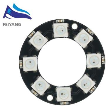 Imagem de Módulo De Anel LED RGB 1Bit 8Bit 12Bit 16Bit 24Bit WS2812 5050 Com Dri