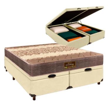 Imagem de Cama Box Bau Blindado Queen + Colchão D26 - Sankonfort
