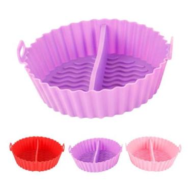 Imagem de Forma Assadeira Antiaderente Forro Silicone Fritadeira Flexível Protet