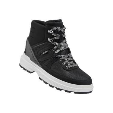 Imagem de Kizik Botas Sierra Slip On para mulheres: Solas de borracha duráveis para qualquer terreno, neve de inverno, caminhadas ou uso diário urbano - preto/branco W6